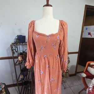 ANA Women's Plus Boho Tangerine Gauzy Dreas